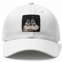 Funny Lesbian Raccoon Engagement Baseball Cap LGBTQ Pride Gift