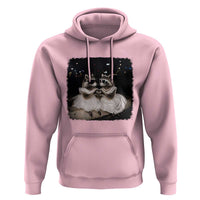 Funny Lesbian Raccoon Engagement Hoodie LGBTQ Pride Gift