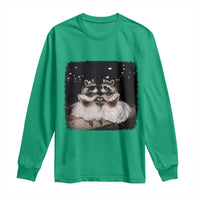 Funny Lesbian Raccoon Engagement Long Sleeve Shirt LGBTQ Pride Gift