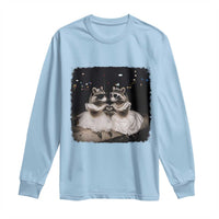 Funny Lesbian Raccoon Engagement Long Sleeve Shirt LGBTQ Pride Gift