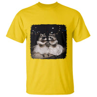 Funny Lesbian Raccoon Engagement T Shirt LGBTQ Pride Gift
