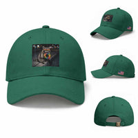 Raccoon Eating Baguette Graphic Baseball Cap Humorous Gay Pride Gift