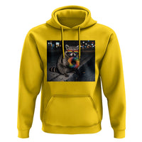 Raccoon Eating Baguette Graphic Hoodie Humorous Gay Pride Gift