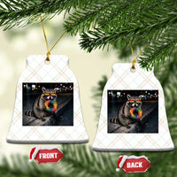Raccoon Eating Baguette Graphic Ceramic Ornament Humorous Gay Pride Gift