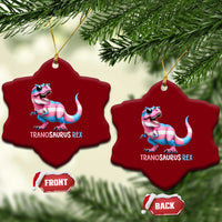 Transaurus Rex Transgender Pride Ceramic Ornament Funny Dinosaur Lover