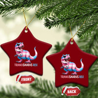Transaurus Rex Transgender Pride Ceramic Ornament Funny Dinosaur Lover