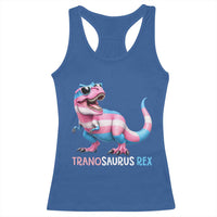 Transaurus Rex Transgender Pride Racerback Tank Top Funny Dinosaur Lover