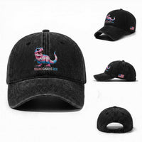 Transaurus Rex Transgender Pride Washed Cotton Baseball Cap Funny Dinosaur Lover