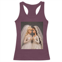 Funny Lesbian Doll Wedding Engagement Racerback Tank Top LGBTQ Pride Gift
