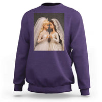 Funny Lesbian Doll Wedding Engagement Sweatshirt LGBTQ Pride Gift