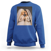 Funny Lesbian Doll Wedding Engagement Sweatshirt LGBTQ Pride Gift