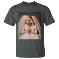 Funny Lesbian Doll Wedding Engagement T Shirt LGBTQ Pride Gift