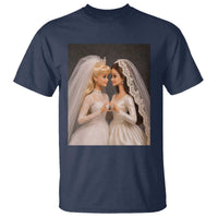 Funny Lesbian Doll Wedding Engagement T Shirt LGBTQ Pride Gift