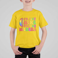 Funny Im Just Here For The Wieners T Shirt For Kid LGBTQ Pride Party Gift