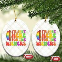Funny Im Just Here For The Wieners Ceramic Ornament LGBTQ Pride Party Gift