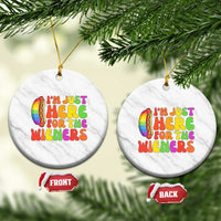 Funny Im Just Here For The Wieners Ceramic Ornament LGBTQ Pride Party Gift