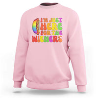 Funny Im Just Here For The Wieners Sweatshirt LGBTQ Pride Party Gift