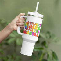 Funny Im Just Here For The Wieners Tumbler With Handle LGBTQ Pride Party Gift