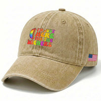 Funny Im Just Here For The Wieners Washed Cotton Baseball Cap LGBTQ Pride Party Gift