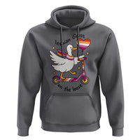 Lesbian Goose On The Loose Hoodie Funny LGBTQ Animal Pride Gift