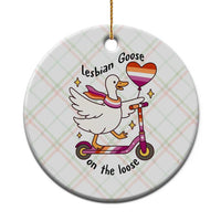 Lesbian Goose On The Loose Ceramic Ornament Funny LGBTQ Animal Pride Gift
