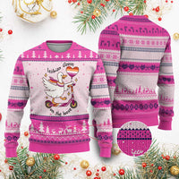 Lesbian Goose On The Loose Ugly Christmas Sweater Funny LGBTQ Animal Pride Gift