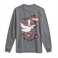 Lesbian Goose On The Loose Long Sleeve Shirt Funny LGBTQ Animal Pride Gift