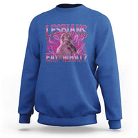 Funny Monkey Meme Lesbians Eat What Sweatshirt LGBTQ Pride Gift