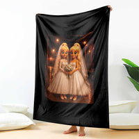 Funny Lesbian Pride Tung Tung Sahur Engagement Gift Throw Blanket