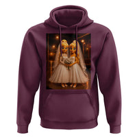 Funny Lesbian Pride Tung Tung Sahur Engagement Gift Hoodie