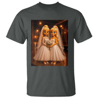 Funny Lesbian Pride Tung Tung Sahur Engagement Gift T Shirt