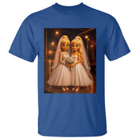 Funny Lesbian Pride Tung Tung Sahur Engagement Gift T Shirt