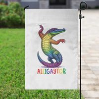 Alligaytor LGBTQ Pride Graphic Garden Flag Queer Reptile Lovers