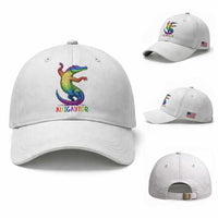 Alligaytor LGBTQ Pride Graphic Baseball Cap Queer Reptile Lovers