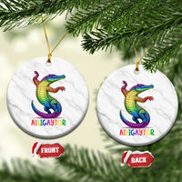 Alligaytor LGBTQ Pride Graphic Ceramic Ornament Queer Reptile Lovers