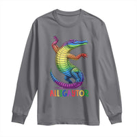 Alligaytor LGBTQ Pride Graphic Long Sleeve Shirt Queer Reptile Lovers