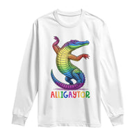 Alligaytor LGBTQ Pride Graphic Long Sleeve Shirt Queer Reptile Lovers