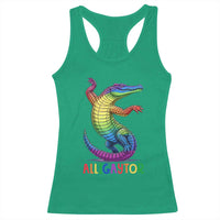 Alligaytor LGBTQ Pride Graphic Racerback Tank Top Queer Reptile Lovers