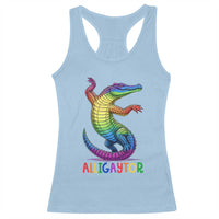 Alligaytor LGBTQ Pride Graphic Racerback Tank Top Queer Reptile Lovers