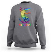 Alligaytor LGBTQ Pride Graphic Sweatshirt Queer Reptile Lovers