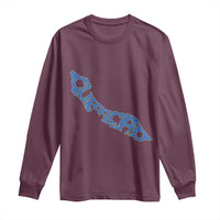 Curacao Flag Map Pride Long Sleeve Shirt Proud Curacaoan Heritage Gift