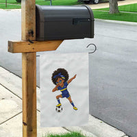 Funny Curacao Soccer Girl Garden Flag Dabbing Football Fan Gift