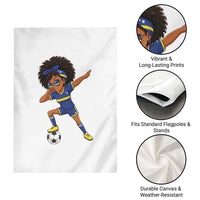 Funny Curacao Soccer Girl Garden Flag Dabbing Football Fan Gift