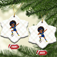 Funny Curacao Soccer Girl Ceramic Ornament Dabbing Football Fan Gift