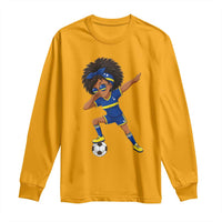 Funny Curacao Soccer Girl Long Sleeve Shirt Dabbing Football Fan Gift