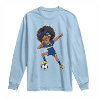 Funny Curacao Soccer Girl Long Sleeve Shirt Dabbing Football Fan Gift