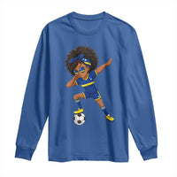 Funny Curacao Soccer Girl Long Sleeve Shirt Dabbing Football Fan Gift
