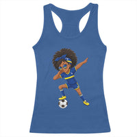 Funny Curacao Soccer Girl Racerback Tank Top Dabbing Football Fan Gift