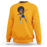 Funny Curacao Soccer Girl Sweatshirt Dabbing Football Fan Gift