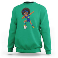 Funny Curacao Soccer Girl Sweatshirt Dabbing Football Fan Gift
